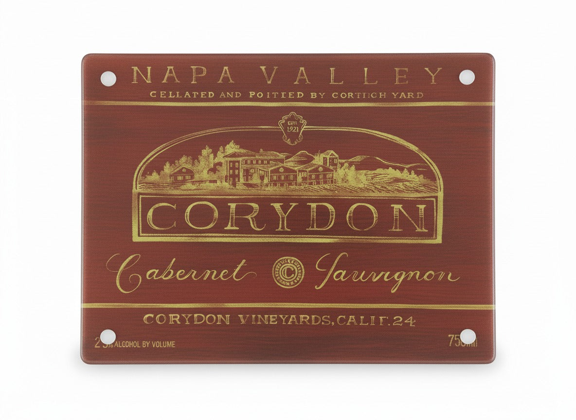 Cutting Board, Napa Valley Wine Label