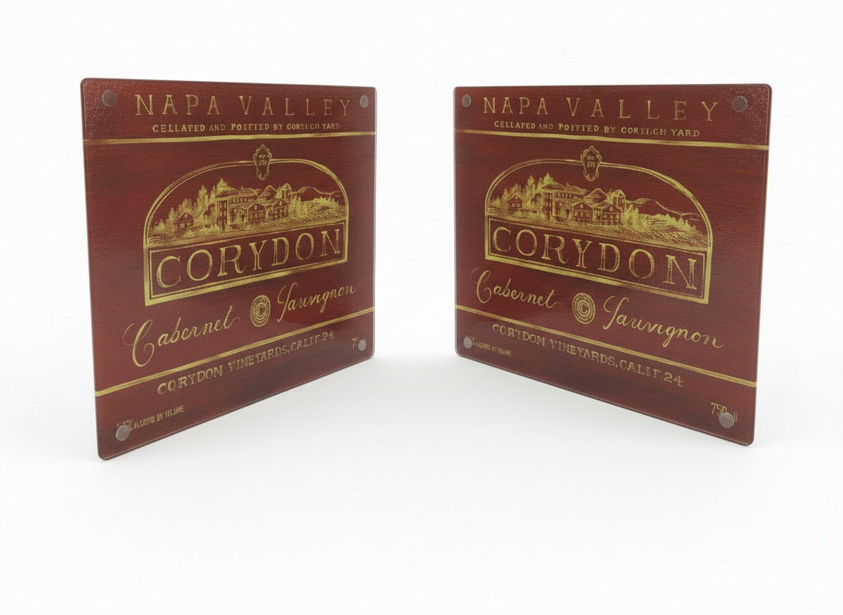 Cutting Board, Napa Valley Wine Label