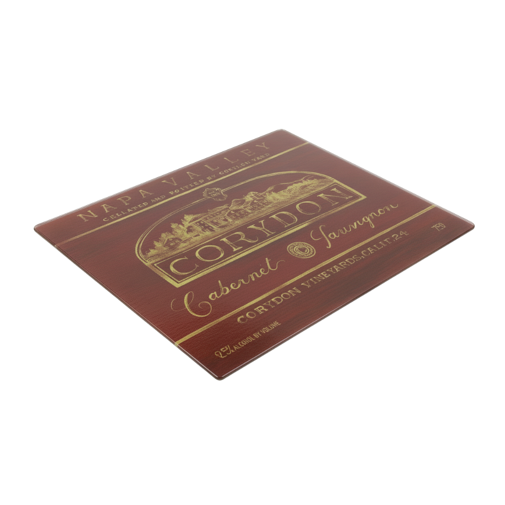Napa Valley Wine Label Cutting Board