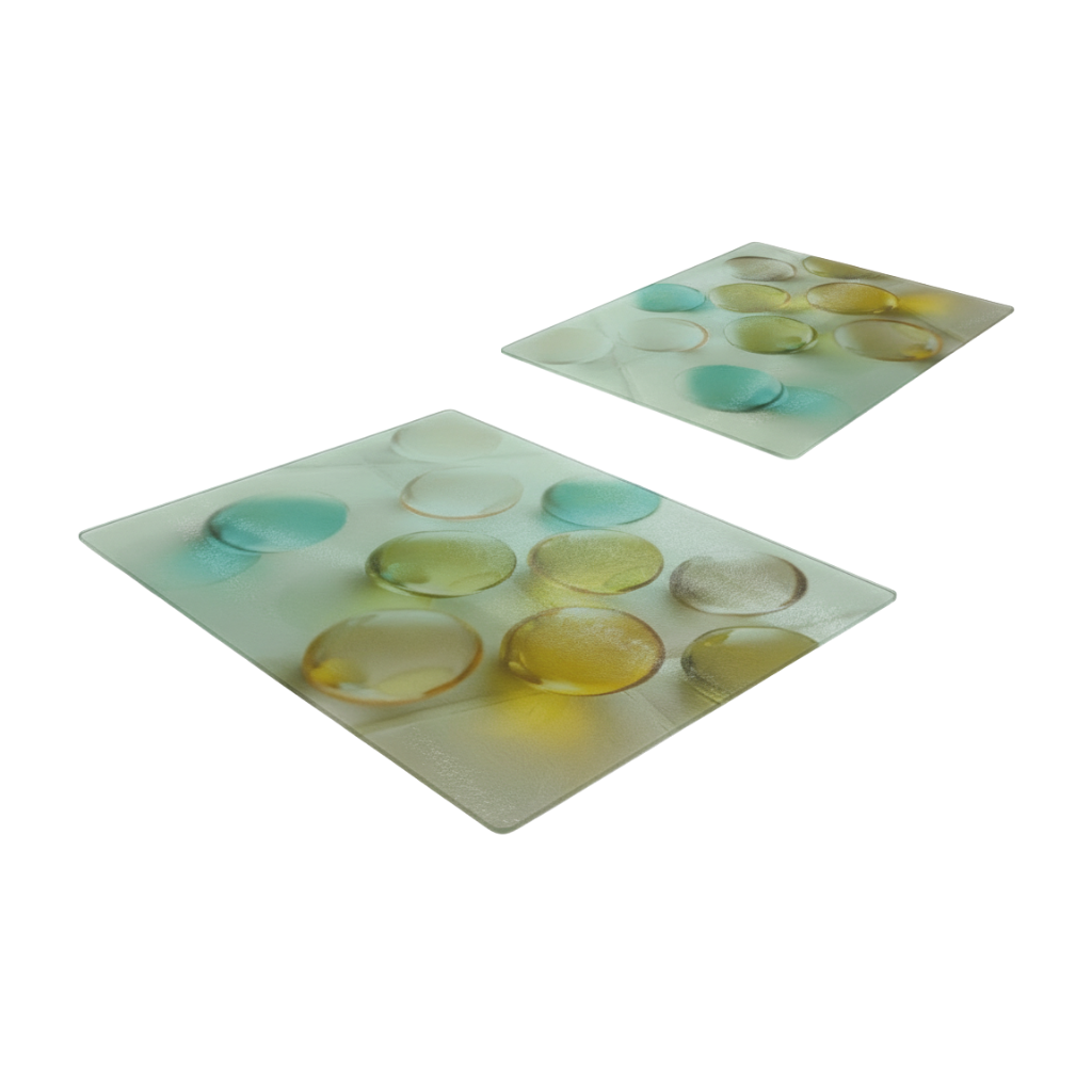 Abstract Pebble Design Tempered Glass Cutting Board | Modern Chopping Board