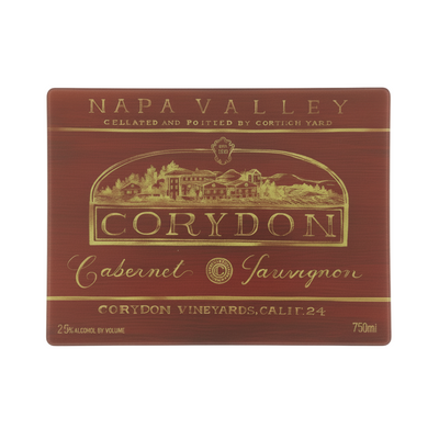Tempered Glass Cutting Board – Napa Valley Wine Label Design