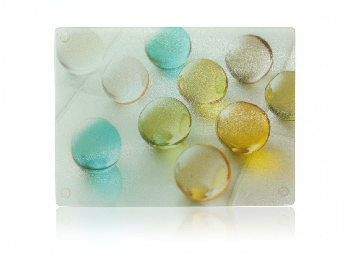 Cutting Board Colorful Marble Bubble Design