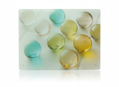 Cutting Board Colorful Marble Bubble Design